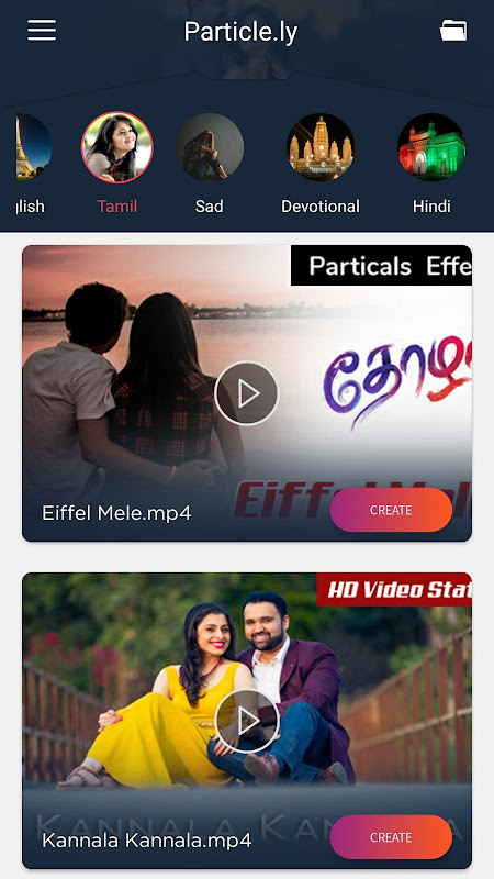 Particle.ly Video Status Maker screenshot image 4_funmod.online